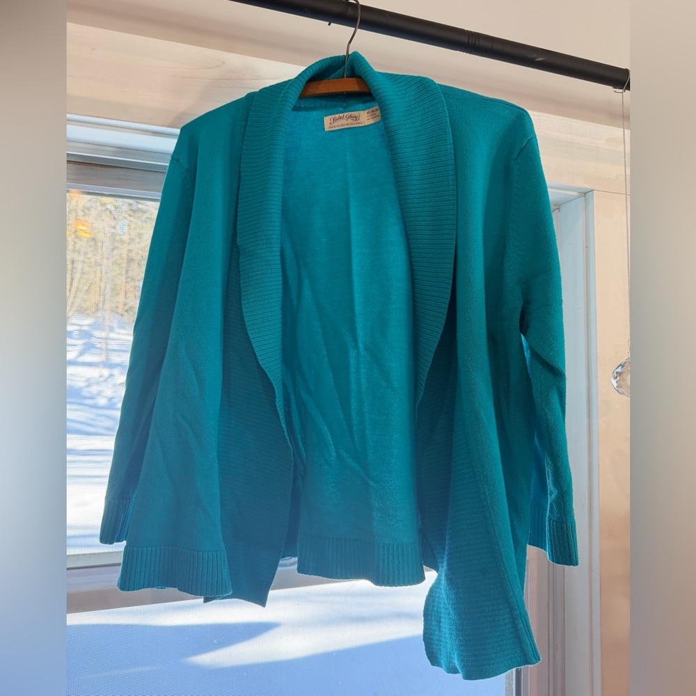 Faded Glory Turquoise Cardigan Sweater